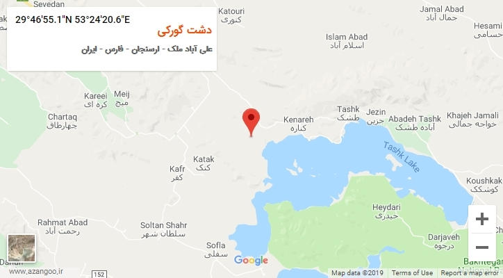 روستای دشت گورکی بر روی نقشه