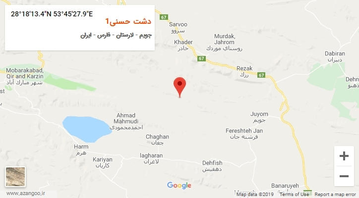 روستای دشت حسنی1 بر روی نقشه