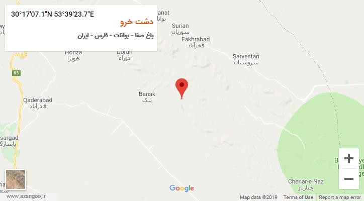 روستای دشت خرو بر روی نقشه