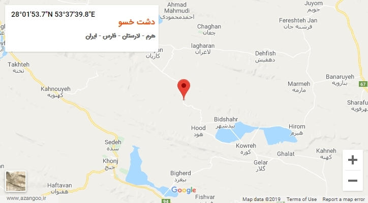 روستای دشت خسو بر روی نقشه