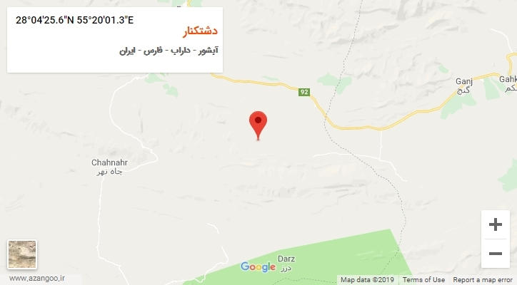 روستای دشتکنار بر روی نقشه