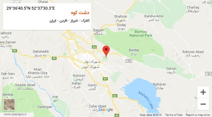 روستای دشت کوه بر روی نقشه