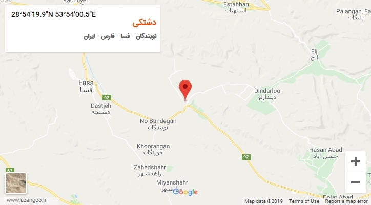 روستای دشتکی بر روی نقشه