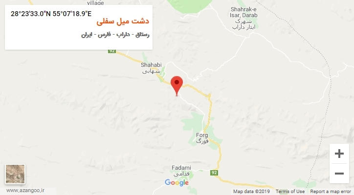 روستای دشت میل سفلی بر روی نقشه