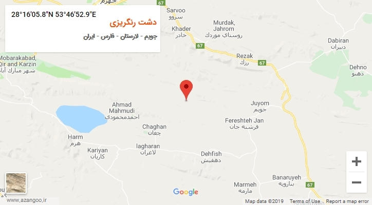 روستای دشت رنگریزی بر روی نقشه