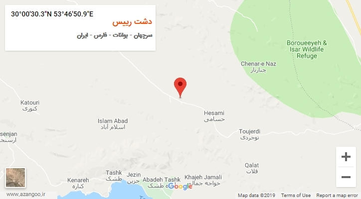 روستای دشت رییس بر روی نقشه