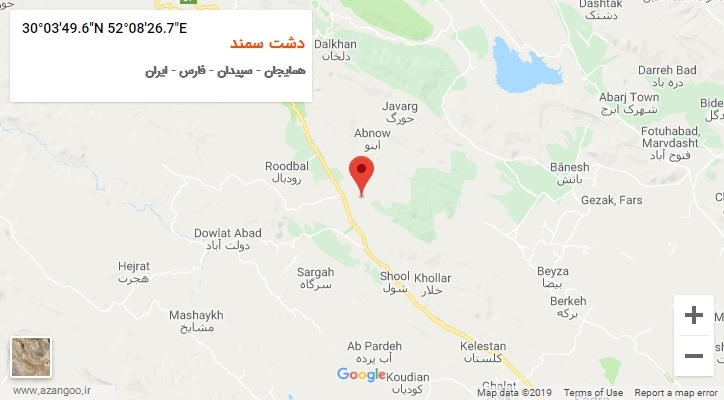 روستای دشت سمند بر روی نقشه