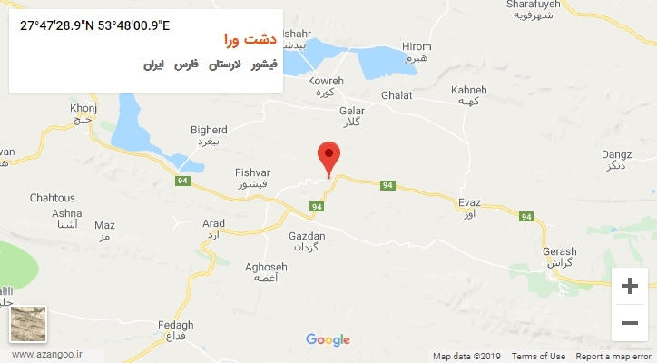روستای دشت ورا بر روی نقشه