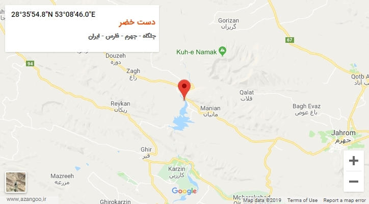 روستای دست خضر بر روی نقشه