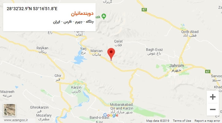 روستای دوبندمانیان بر روی نقشه