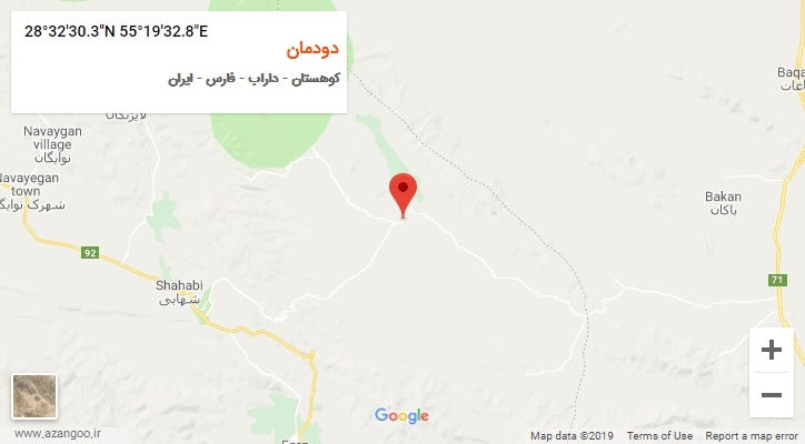 روستای دودمان بر روی نقشه