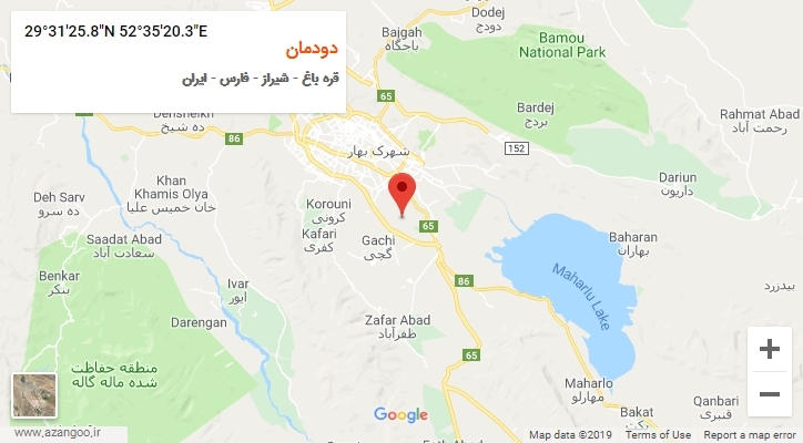 روستای دودمان بر روی نقشه