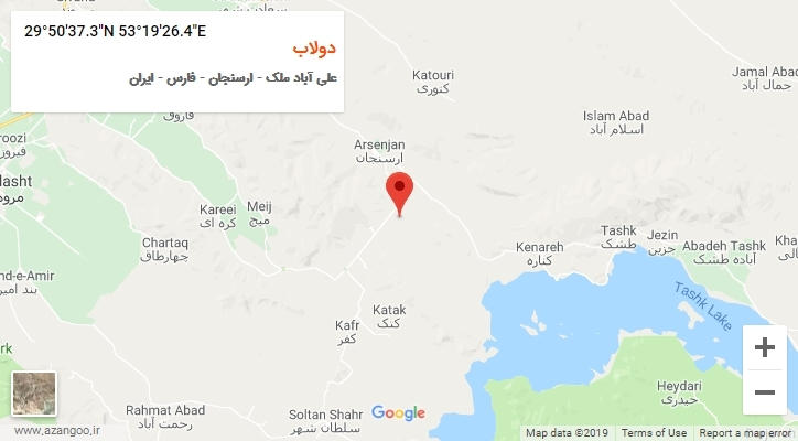 روستای دولاب بر روی نقشه