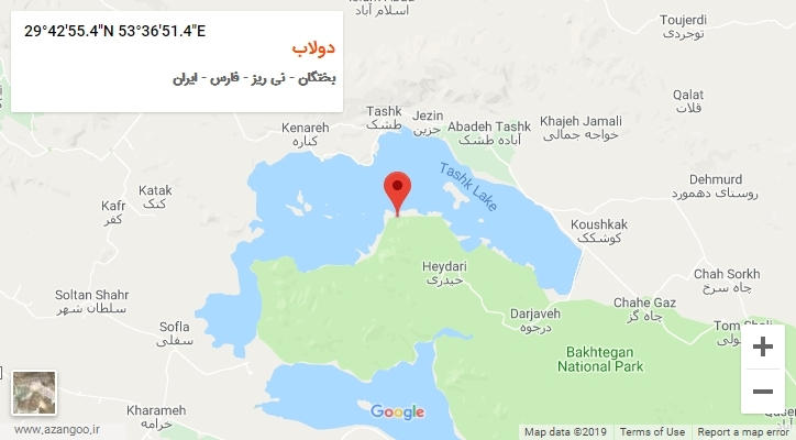 روستای دولاب بر روی نقشه