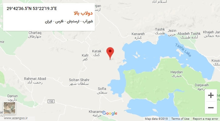 روستای دولاب بالا بر روی نقشه