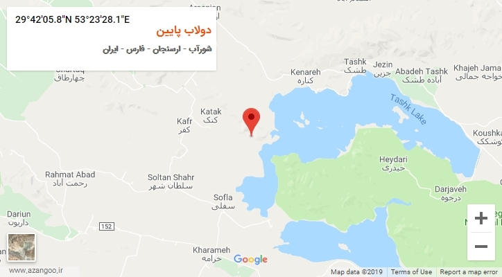 روستای دولاب پایین بر روی نقشه