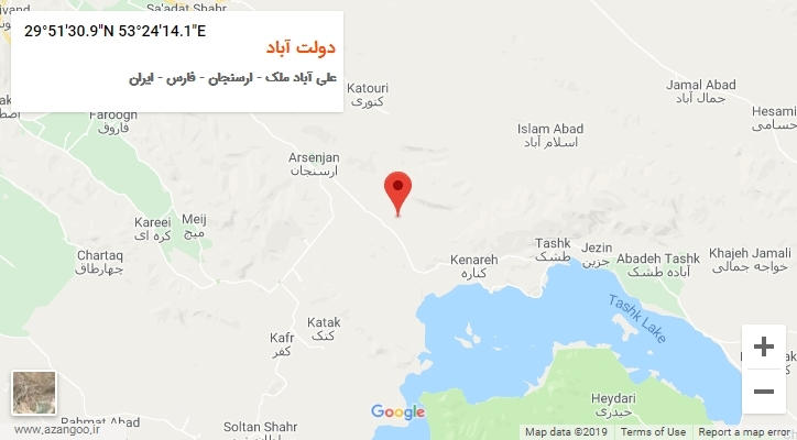 روستای دولت آباد بر روی نقشه