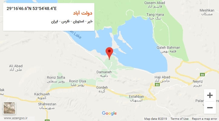 روستای دولت آباد بر روی نقشه