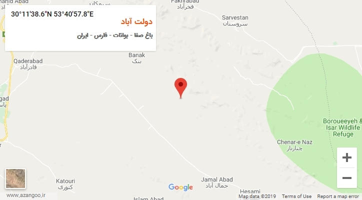 روستای دولت آباد بر روی نقشه
