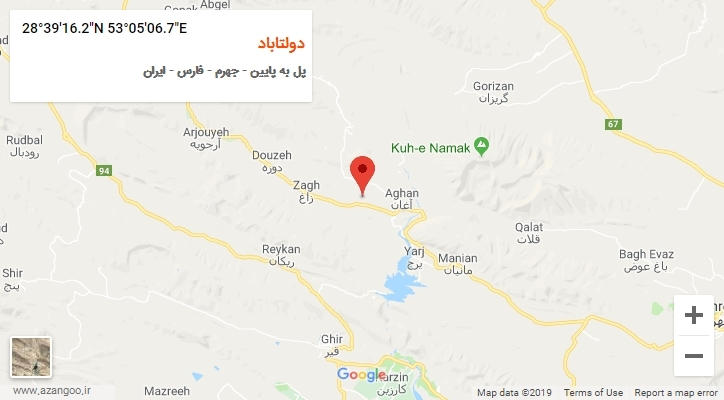 روستای دولتاباد بر روی نقشه