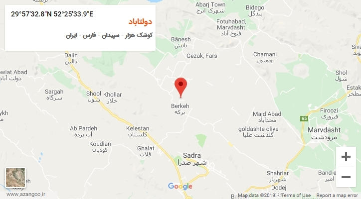 روستای دولتاباد بر روی نقشه