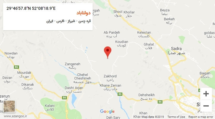 روستای دولتاباد بر روی نقشه