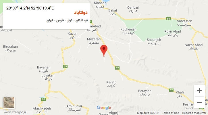 روستای دولتاباد بر روی نقشه