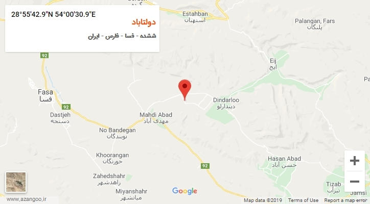 روستای دولتاباد بر روی نقشه
