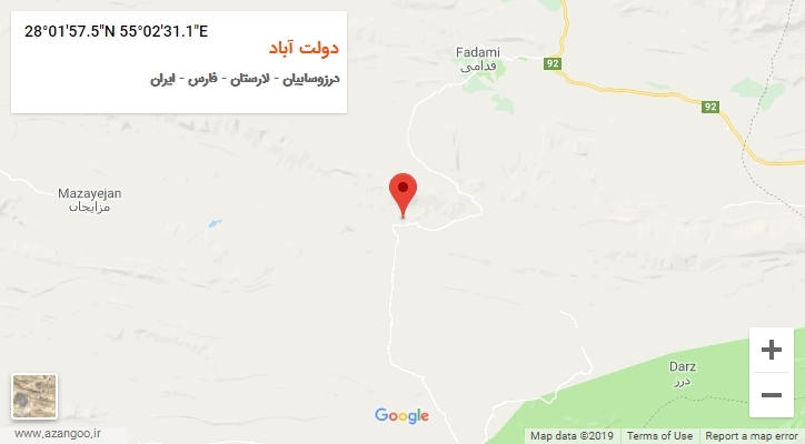 روستای دولت آباد بر روی نقشه
