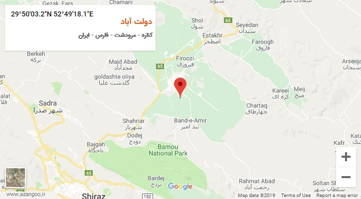 روستای دولت آباد بر روی نقشه