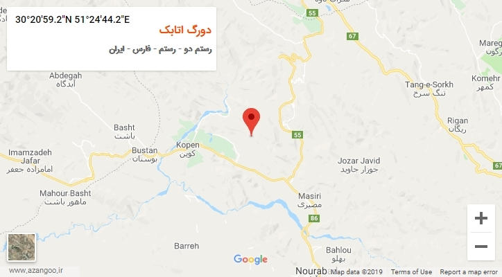 روستای دورگ اتابک بر روی نقشه