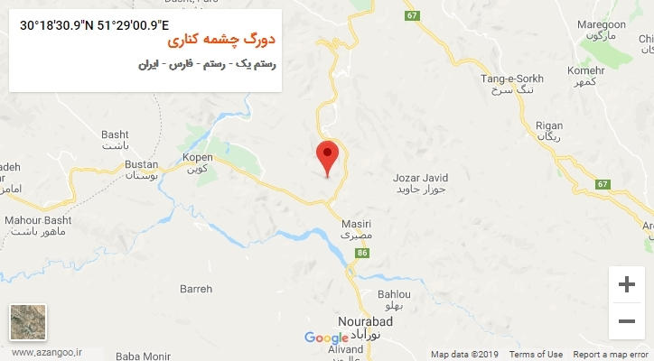 روستای دورگ چشمه کناری بر روی نقشه
