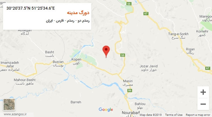 روستای دورگ مدینه بر روی نقشه