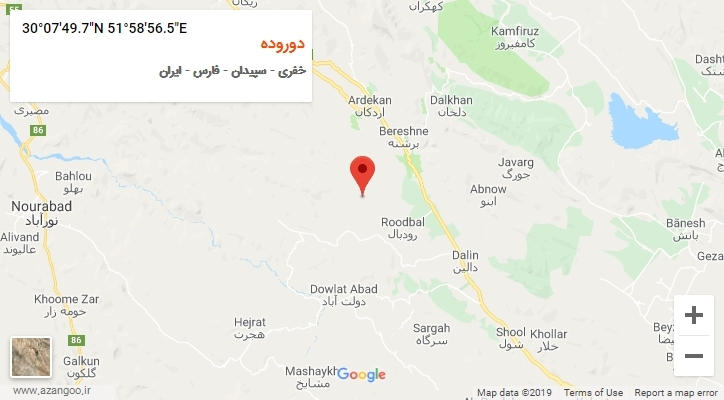 روستای دوروده بر روی نقشه