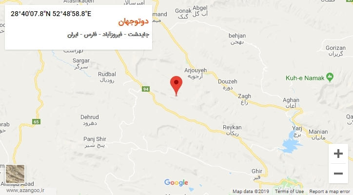 روستای دوتوجهان بر روی نقشه