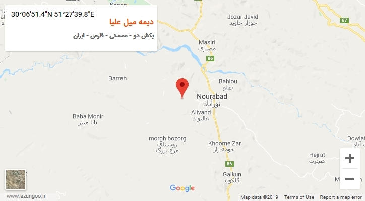 روستای دیمه میل علیا بر روی نقشه