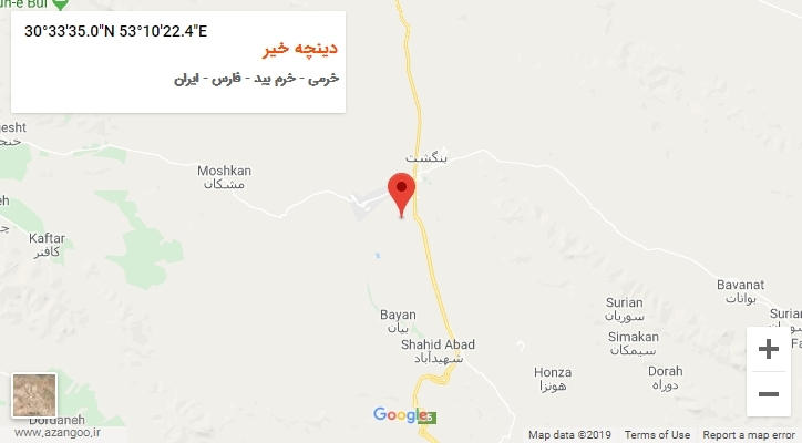 روستای دینچه خیر بر روی نقشه