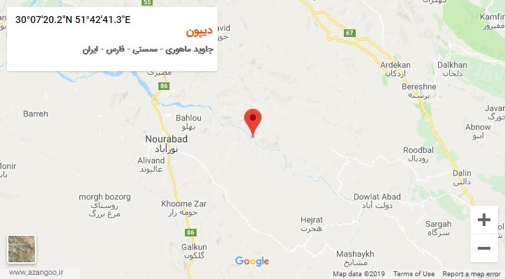 روستای دیپون بر روی نقشه