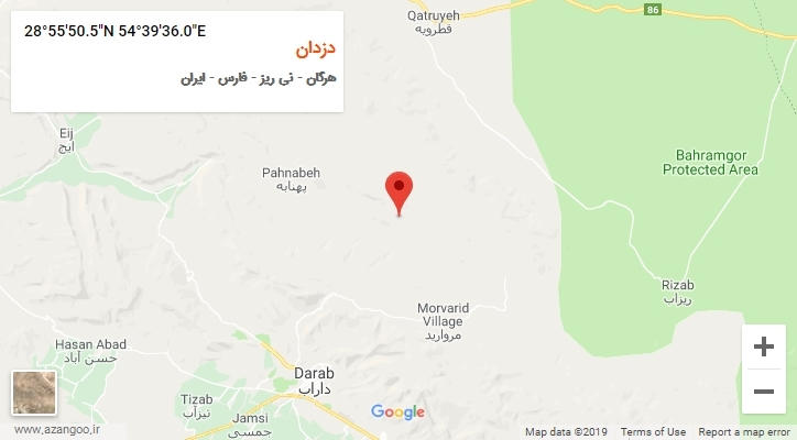 روستای دزدان بر روی نقشه