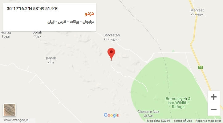 روستای دزدو بر روی نقشه