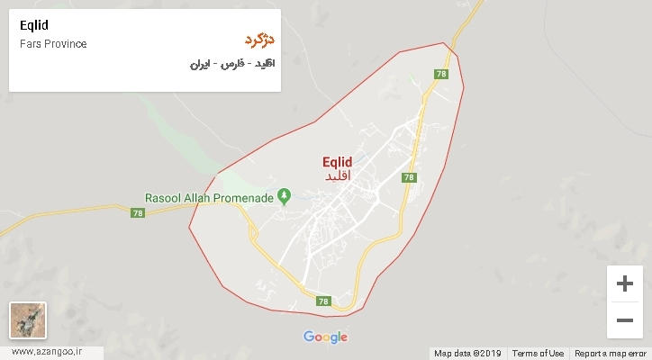دهستان دژکرد بر روی نقشه