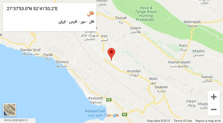 روستای فال بر روی نقشه