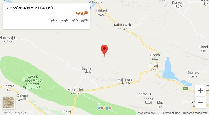 روستای فاریاب بر روی نقشه