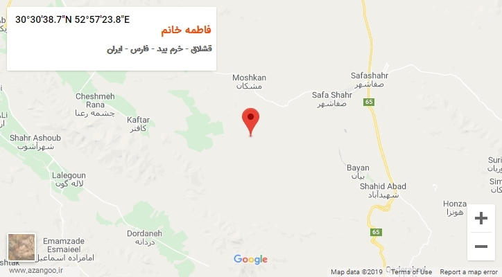 روستای فاطمه خانم بر روی نقشه