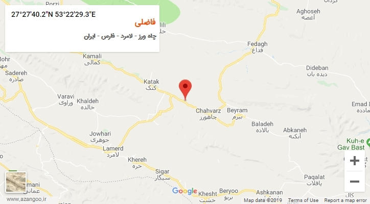 روستای فاضلی بر روی نقشه