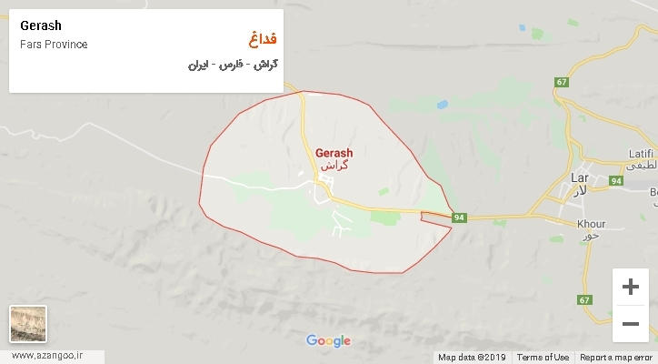 دهستان فداغ بر روی نقشه