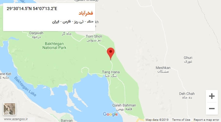 روستای فخرآباد بر روی نقشه