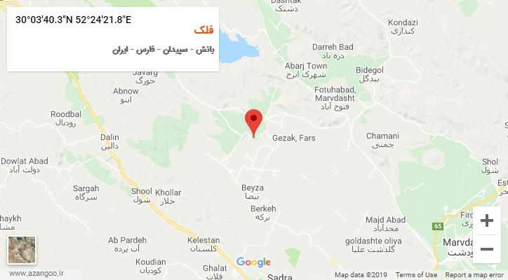 روستای فلک بر روی نقشه