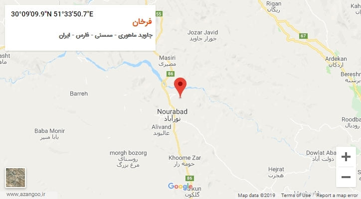 روستای فرخان بر روی نقشه