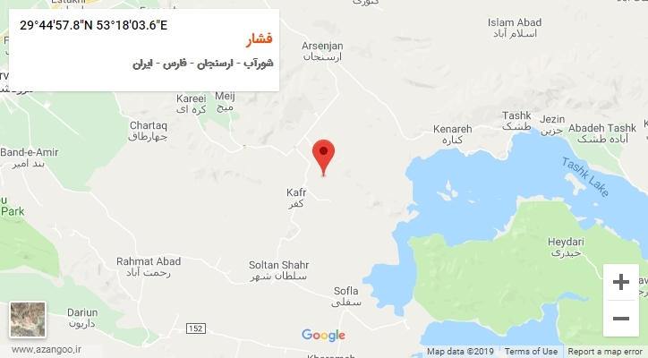 روستای فشار بر روی نقشه